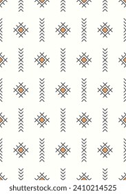 Ethnic outline geometric seamless pattern design. Vector illustration.