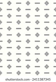 Ethnic outline geometric seamless pattern design. Vector illustration.