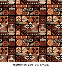 
Ethnic pareos handmade ornament Polynesian style design, seamless pattern. Vector illustration. for fabrics, for hijabs, bandanas, scarf designs and pareos.