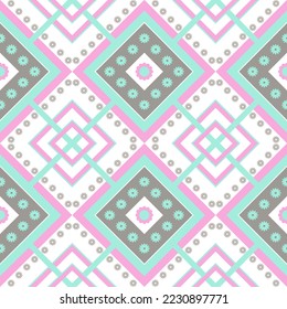 Ethnic pastel geometric seamless oriental traditional patterns. Native geometric traditional pattern style. Design for fabric, clothing, border decor, textile, element, fashion design, wallpaper