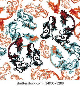 ethnic patched pattern, paisley pattern