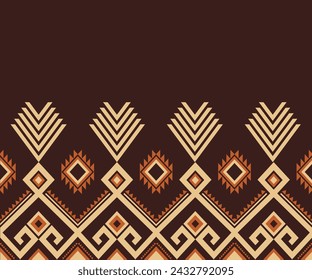 ethnic patten concept, geometric fabric pattern, brown, flowers, native ethnic, beautiful colors, designed for backgrounds, promoters, advertisements, flyers, websites, ethnic events