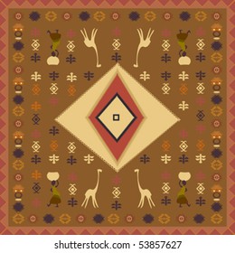 Ethnic pattern with African motives