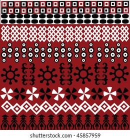 Ethnic pattern with african ornaments