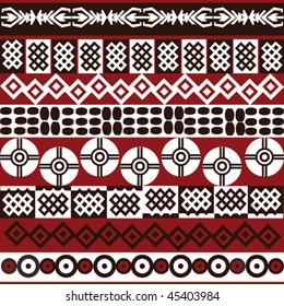 Ethnic pattern with African symbols