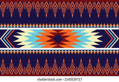 Ethnic pattern. American indian motifs. Design for background,carpet,wallpaper,clothing,wrapping,Batik,fabric,Vector illustration.embroidery style.