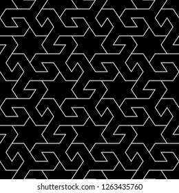 Ethnic pattern. Ancient mosaic. Embroidery background. Seamless ornament. Tribal wallpaper. Ethnical image. Folk backdrop. Tribe motif. Digital paper, web design, textile print. Vector art work