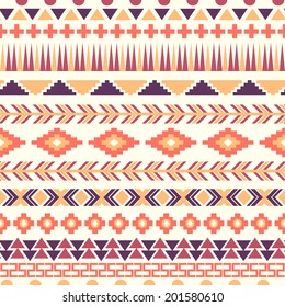 Ethnic pattern. Aztec background. Vector illustration.