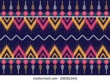 Ethnic pattern background. Geometric abstract. Ikat traditional wallpaper. Fashion design for clothing, carpet, fabric, batik. Vector illustration.