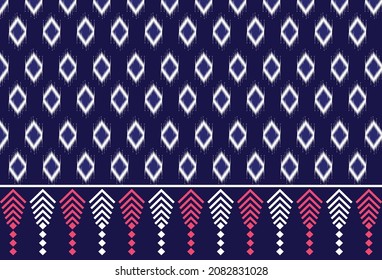 Ethnic pattern background. Geometric abstract. Ikat traditional wallpaper. Fashion design for clothing, carpet, fabric, batik. Vector illustration.