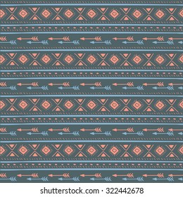 Ethnic pattern, background with geometric elements.