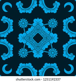ethnic pattern background with geometrically elements