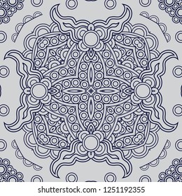 ethnic pattern background with geometrically elements