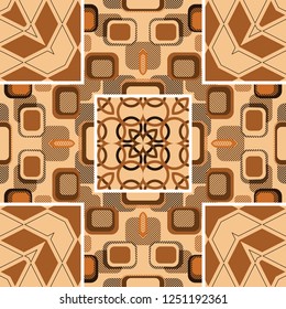 ethnic pattern background with geometrically elements