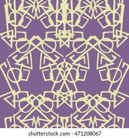 Ethnic pattern background with geometrically elements in two different color motifs