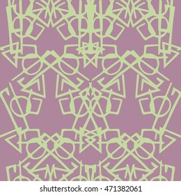 Ethnic pattern background with geometrically elements in two different color motifs