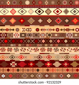 ethnic pattern background with geometrically elements