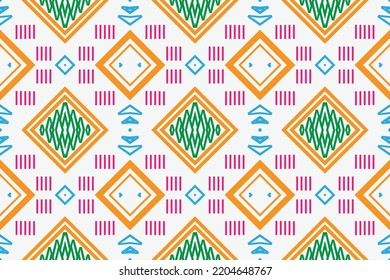 Ethnic pattern background. Traditional ethnic pattern design It is a pattern created by combining geometric shapes. Design for print. Using in the fashion industry.