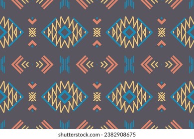 Ethnic pattern background. traditional pattern design It is a pattern created by combining geometric shapes. Create beautiful fabric patterns. Design for print.