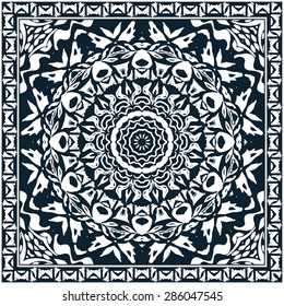 Ethnic pattern for bandana, textile