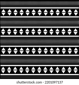 Ethnic pattern black and white tribal art designs ikat vector oriental traditional design for background.  Ikat is produced in many traditional textile centers around the world, including India
