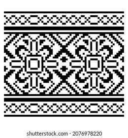Ethnic pattern blackandwhite Design for background or wallpaper.