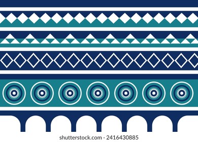 Patrón étnico boho con tradición geométrica