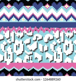 Ethnic pattern. Border ornament. Native american design, Navajo. Mexican motif, Aztec ornament