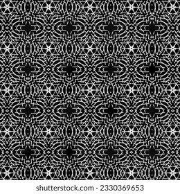 Ethnic pattern with chalk brush and black background from chalk graffiti removed