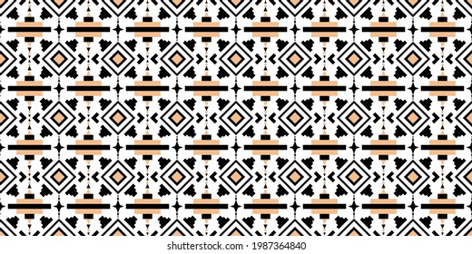 ethnic pattern collection Geometric designs in vintage tones for printed fabrics, shirts, woven fabrics, digital paper, wrapping paper, covers, wallpaper, cushion patterns, decorations, seamless