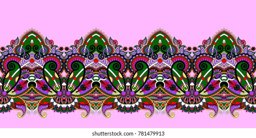 ethnic pattern decoration design, stripe ornament to print, vector illustration