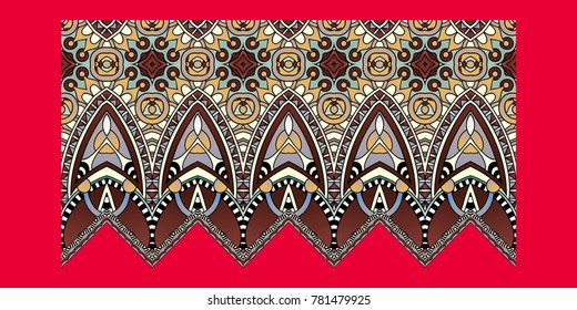 ethnic pattern decoration design, stripe ornament to print, vector illustration