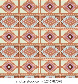 Ethnic pattern. Decorative ornament, geometric elements for fabric, textile, web design, wrapping paper. Wallpaper for boys and girls