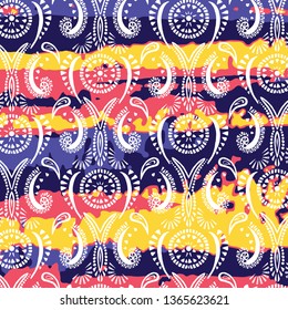 Ethnic pattern. Decorative ornament, geometric elements for fabric, textile,