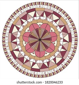 Ethnic pattern. Decorative ornament, geometric elements for fabric, textiles, web design, wrapping paper, scrapbooking