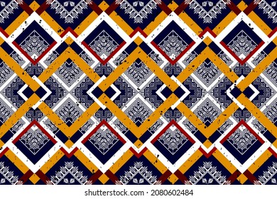 Ethnic pattern design. Aztec fabric carpet mandala ornament boho chevron textile decoration wallpaper. Tribal turkey African Indian orientalist  traditional embroidery vector illustrations background 