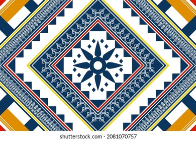 Ethnic pattern design. Aztec fabric carpet mandala ornament boho chevron textile decoration wallpaper. Tribal turkey African Indian orientalist  traditional embroidery vector illustrations background 