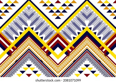 Ethnic pattern design. Aztec fabric carpet mandala ornament boho chevron textile decoration wallpaper. Tribal turkey African Indian orientalist  traditional embroidery vector illustrations background 