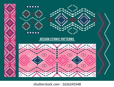 Ethnic Pattern Design Background or Wallpaper, Fabric,Dress.