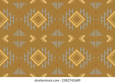 Ethnic pattern design. It is a pattern created by combining geometric shapes. Create beautiful fabric patterns. Design for print.