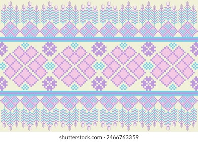 Ethnic Pattern, Ethnic design, Ethic or Geometric design, Ikat pattern for fabric, clothes, fashion, tiled floor, background, carpet, wallpaper, wrapping, rugs, and cushion cover (Aztec)