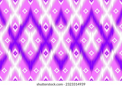 Diseño de patrones étnicos para tela, alfombra, abstracto, papel pintado, impresión. Ikat diseña un hermoso patrón impecable.