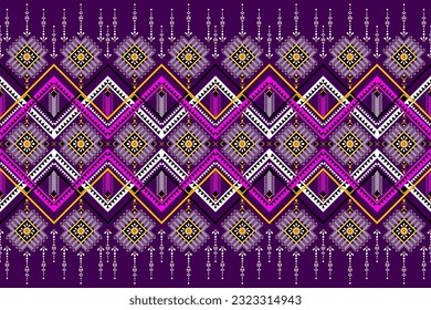 Diseño de patrones étnicos para tela, alfombra, abstracto, papel pintado, impresión. Ikat diseña un hermoso patrón impecable.