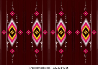 Ethnic pattern design for fabric, carpet, abstract, wallpaper, print. Ikat design beautiful seamless pattern.