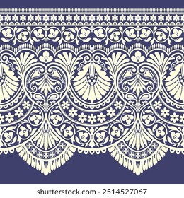 Ethnic pattern design floral lace pattern embroidery Ethnic embroidery design.
