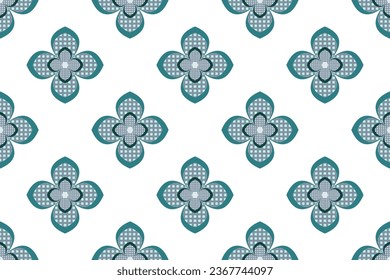 ethnic pattern design, geometric and floral element, for textile, print or other.