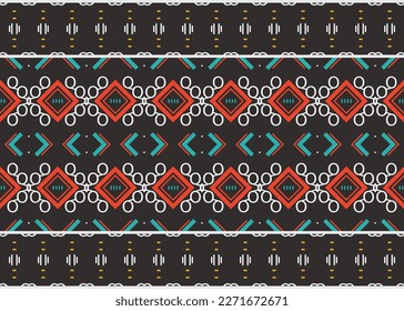 Ethnic pattern design. It is a pattern geometric shapes. Create beautiful fabric patterns. Design for print. Using in the fashion industry.