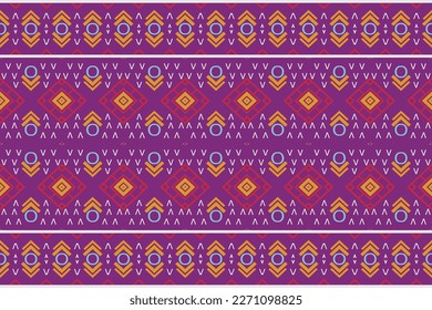 Ethnic pattern design of the Philippines. Geometric ethnic pattern traditional Design It is a pattern geometric shapes. Create beautiful fabric patterns. Design Using in the fashion industry.