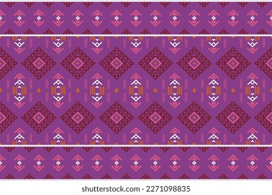 Ethnic pattern design of the Philippines. Traditional ethnic pattern design It is a pattern geometric shapes. Create beautiful fabric patterns. Design for print. Using in the fashion industry.