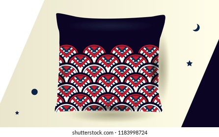 Ethnic pattern Design for pillow,curtain,clothing,background,carpet,wallpaper,wrapping,Batik,fabric,Vector illustration.